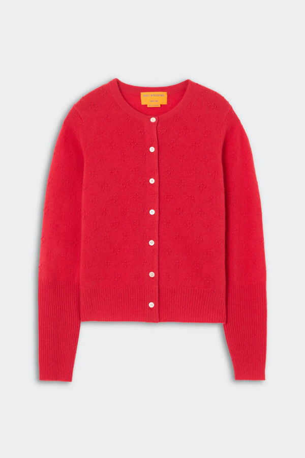 Guest in Residence Compass Jane Cardigan - Scarlet