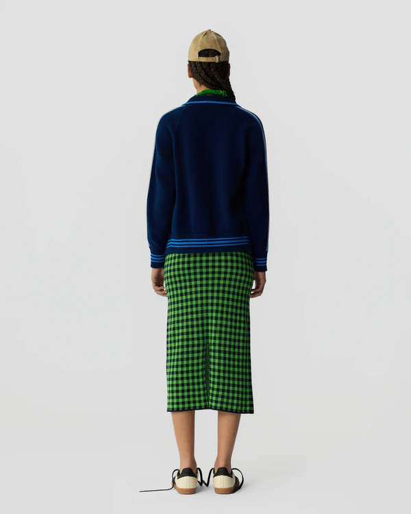 Guest in Residence Varsity Jacket Sweater - Navy