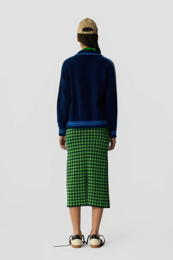 Guest in Residence Varsity Jacket Sweater - Navy