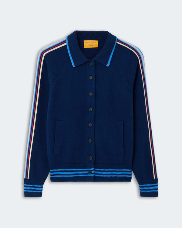 Guest in Residence Varsity Jacket Sweater - Navy