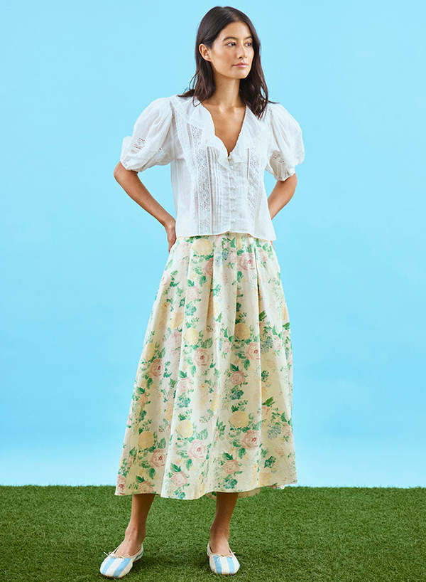 Hunter Bell Alexis Skirt - Garden Rose Peony Hunter Bell Alexis Skirt - Garden Rose Peony