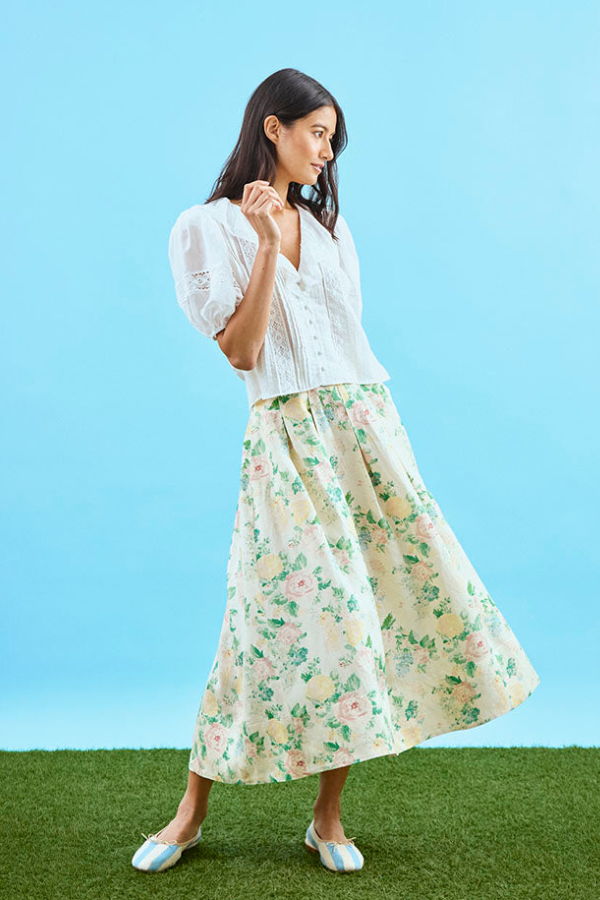 Hunter Bell Alexis Skirt - Garden Rose Peony