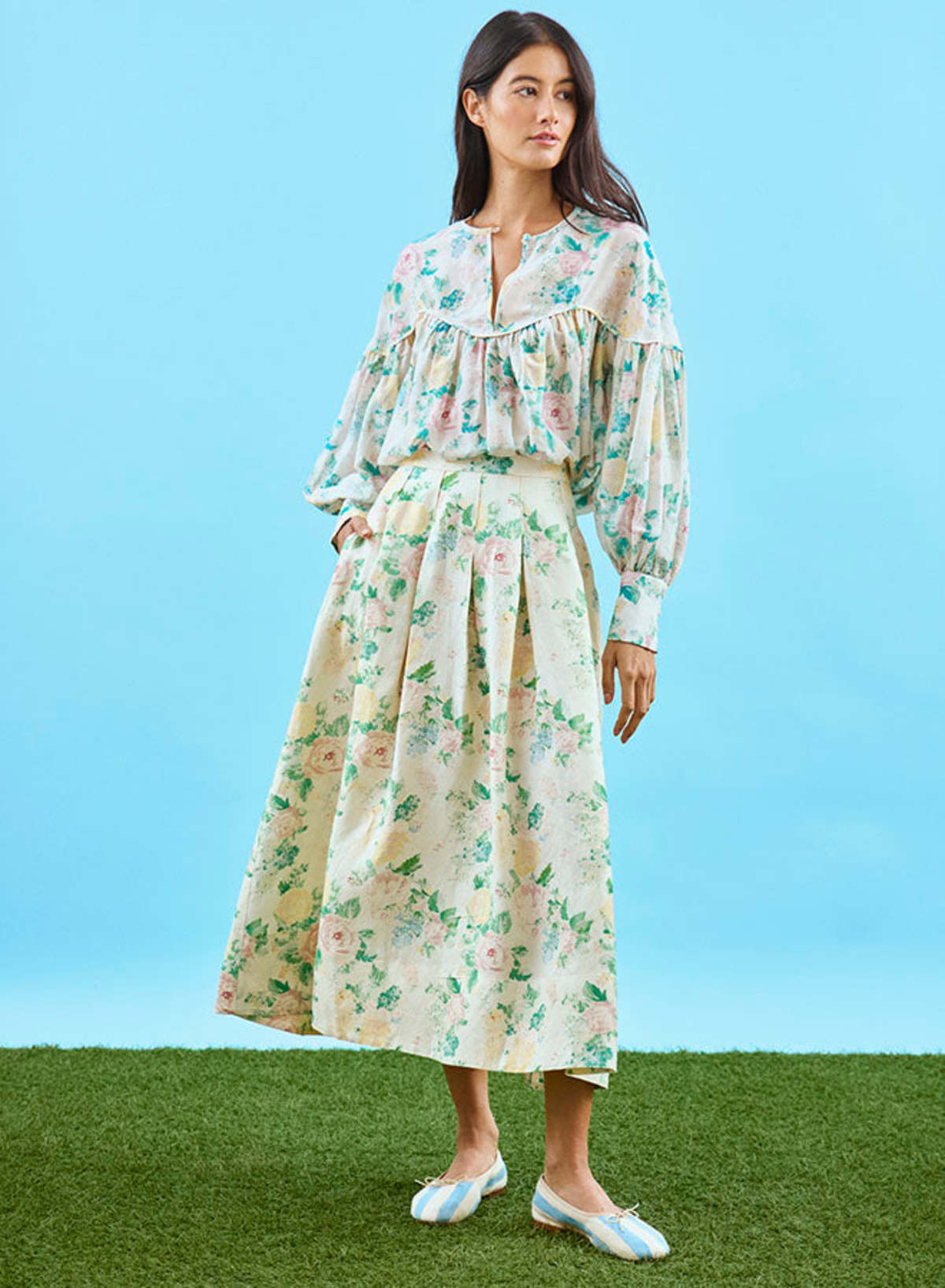 Hunter Bell Alexis Skirt - Garden Rose Peony - Image 3 of 4