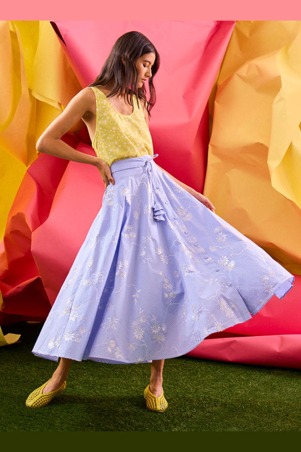 Hunter Bell Thistle Skirt - Sullivan Stripe