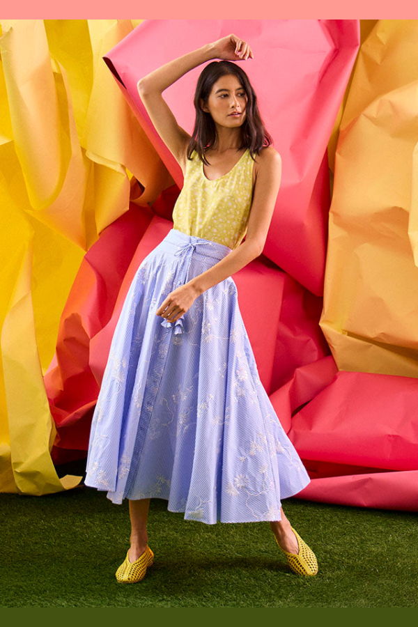 Hunter Bell Thistle Skirt - Sullivan Stripe