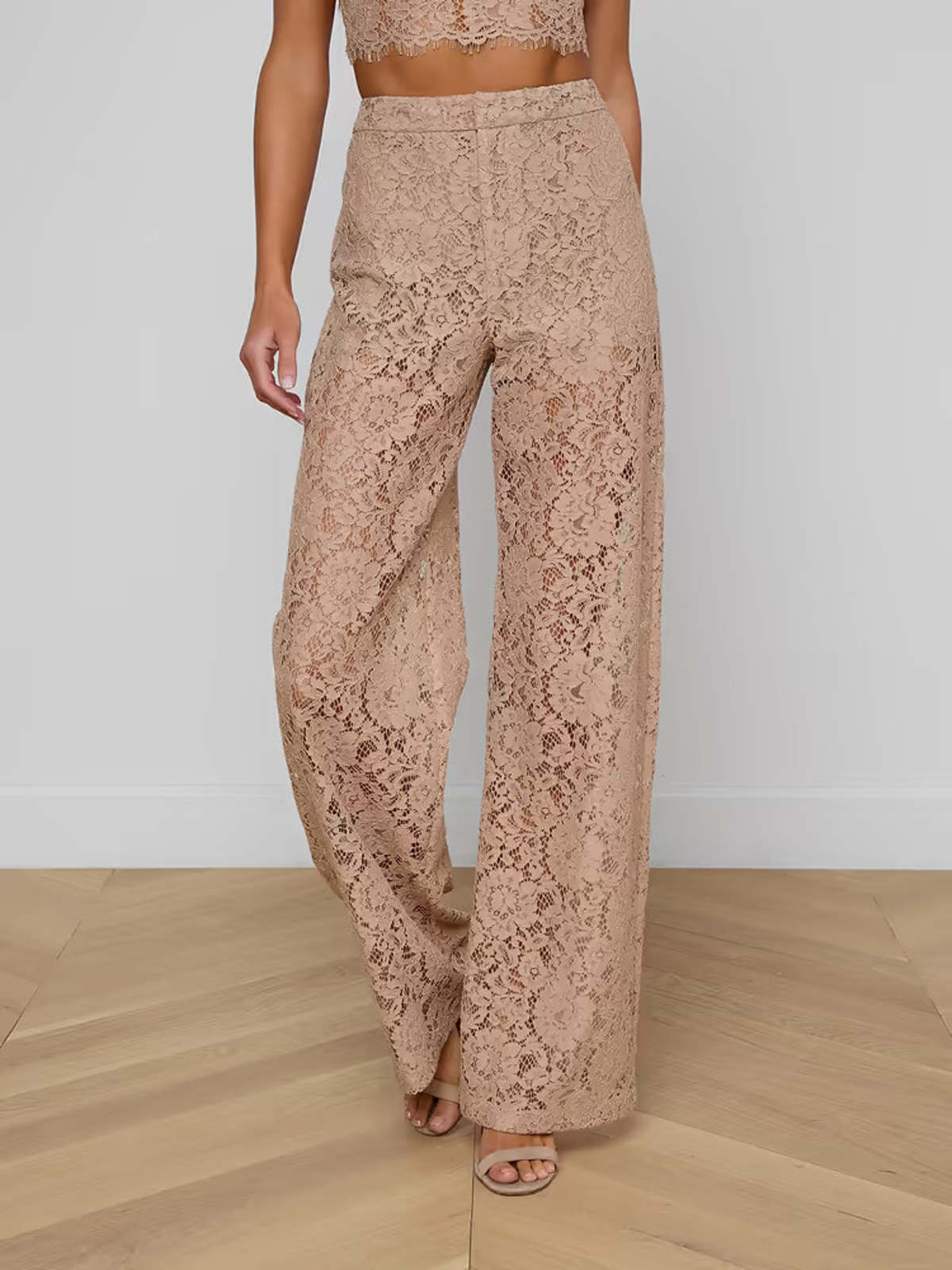 L'agence Livvy Lace Trouser - Cappuccino - Image 2 of 4