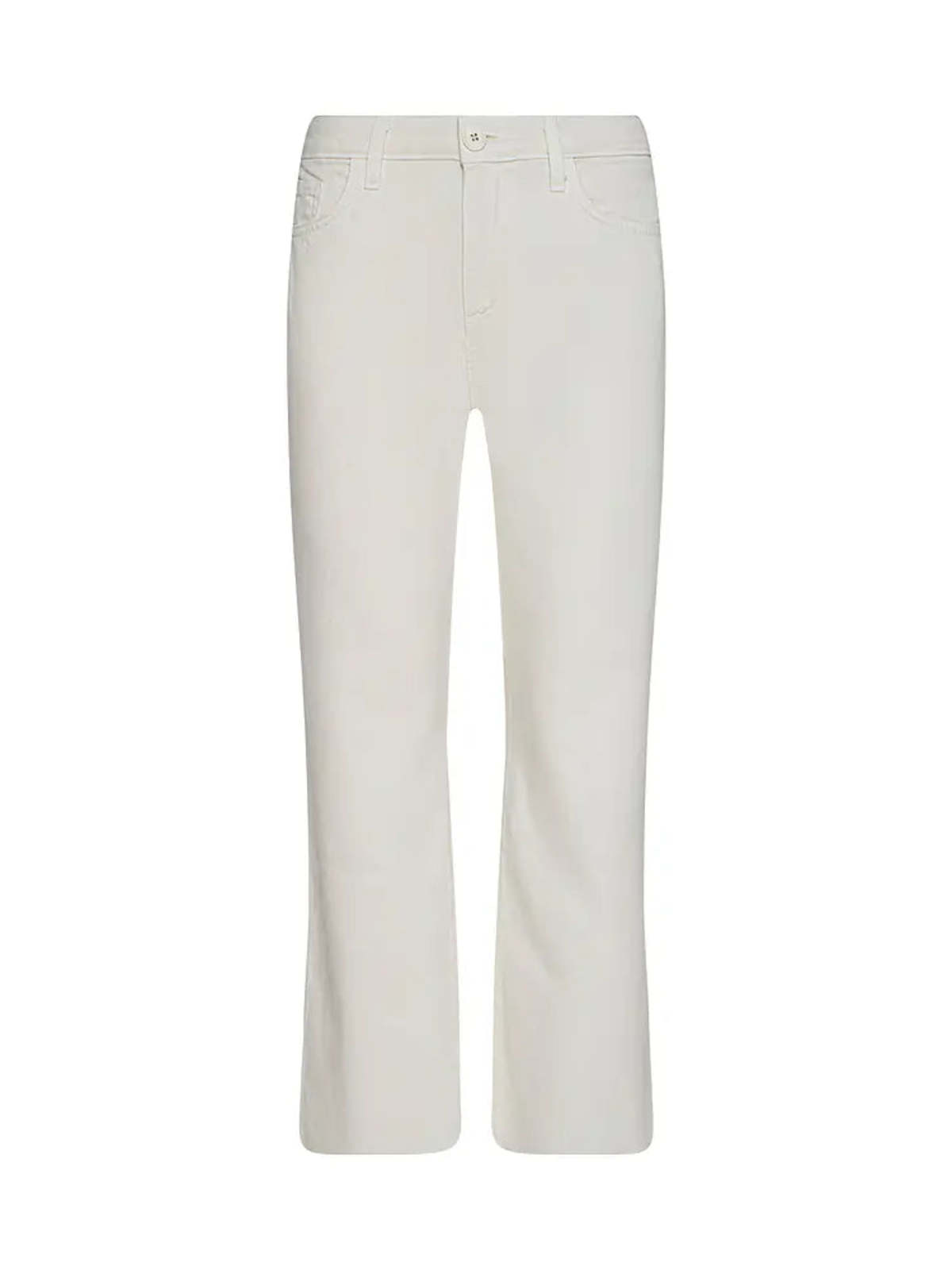 L'agence Wanda H/R Crop Wide Leg Jeans - Light Ecru - Image 3 of 3