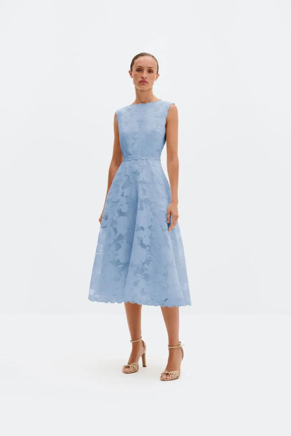 Malina Elin Midi Dress - Sky Blue