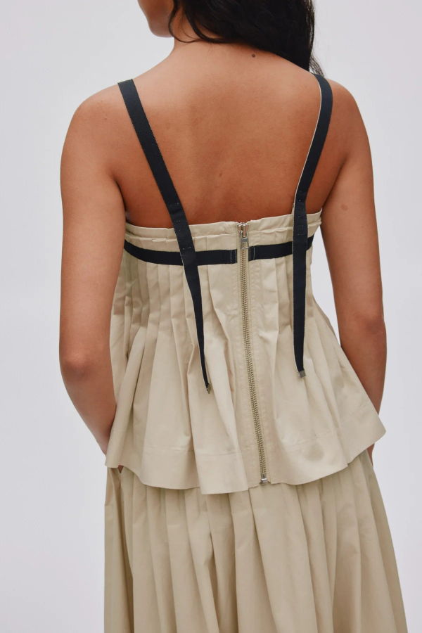 Rabens Saloner Tasmin Light Fusion Top - Sand