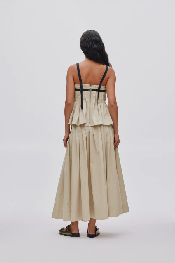 Rabens Saloner Thai Light Fusion Skirt - Sand