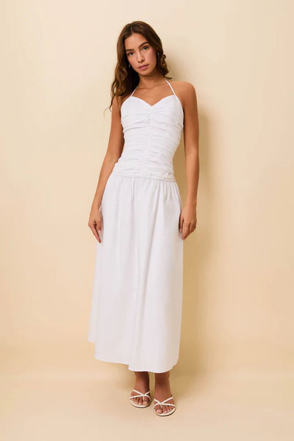 Solid and Striped Adina Dress - Optic White
