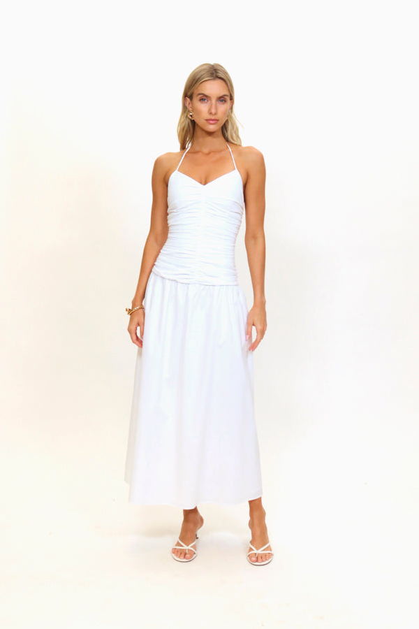 Solid and Striped Adina Dress - Optic White