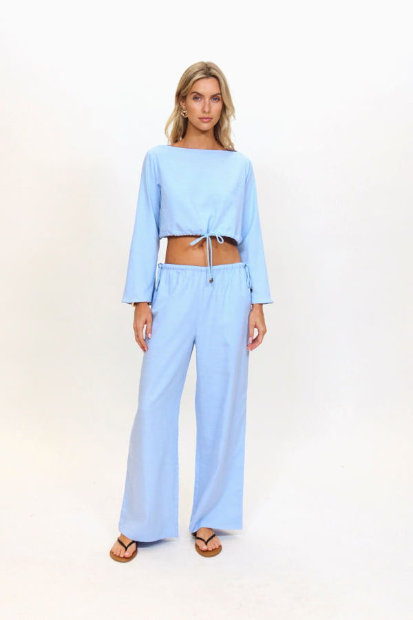 Solid and Striped Chelley Top Top - Blue Lagoon