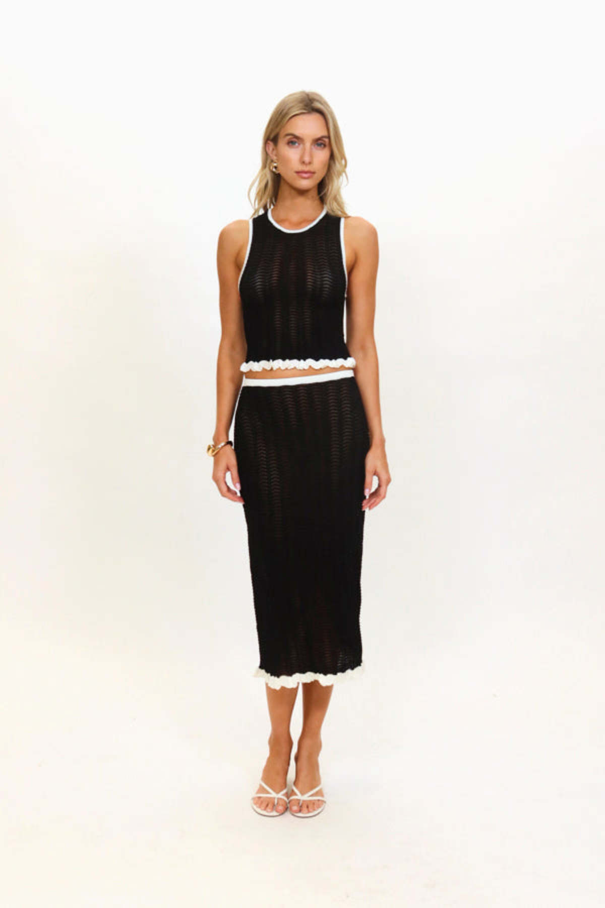 Solid and Striped Diana Skirt - Noir - Image 3 of 4