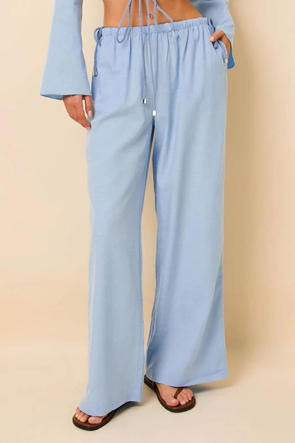 Solid and Striped Estanza Pant - Blue Lagoon