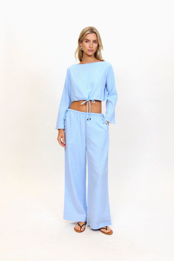 Solid and Striped Estanza Pant - Blue Lagoon