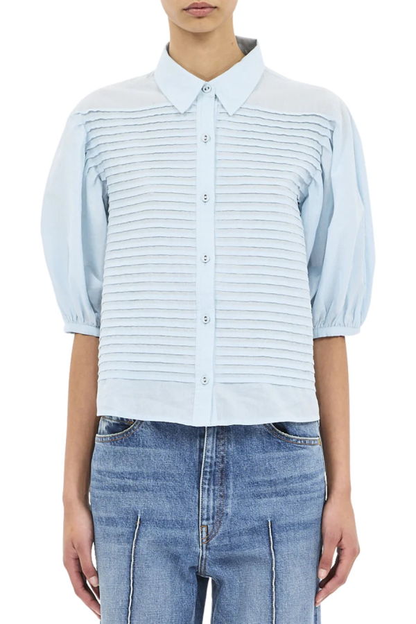 Ulla Johnson Cordelia Button Up Top - Adriatic