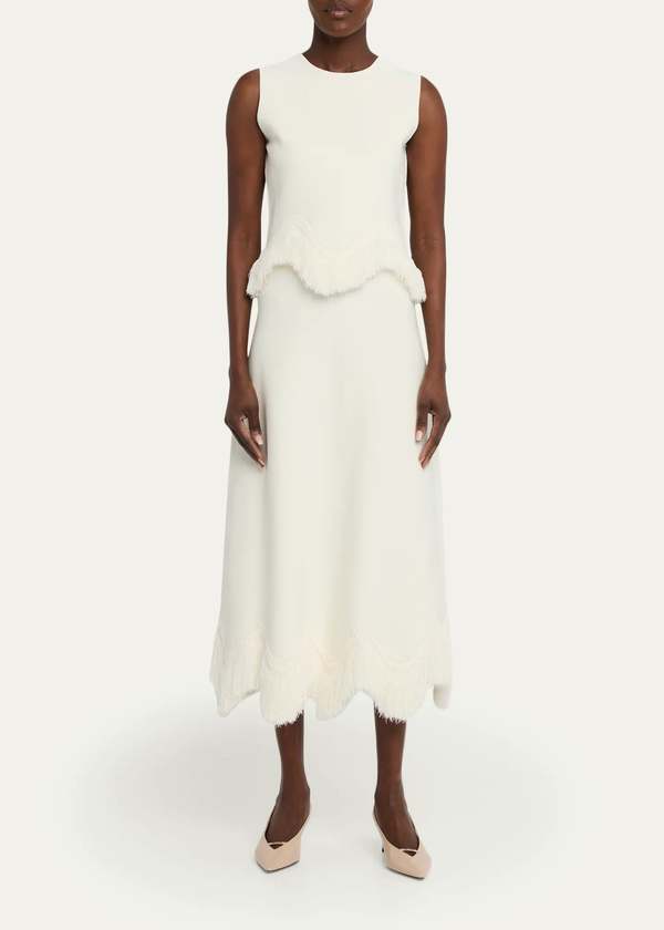 Ulla Johnson Koa Knit Fringe Top - Cowrie