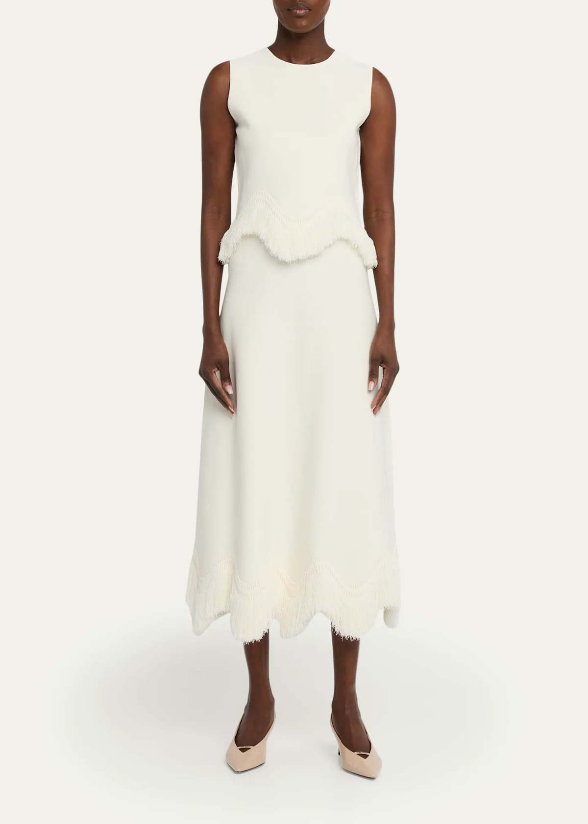 Ulla Johnson Koa Knit Fringe Top - Cowrie - Image 1 of 4