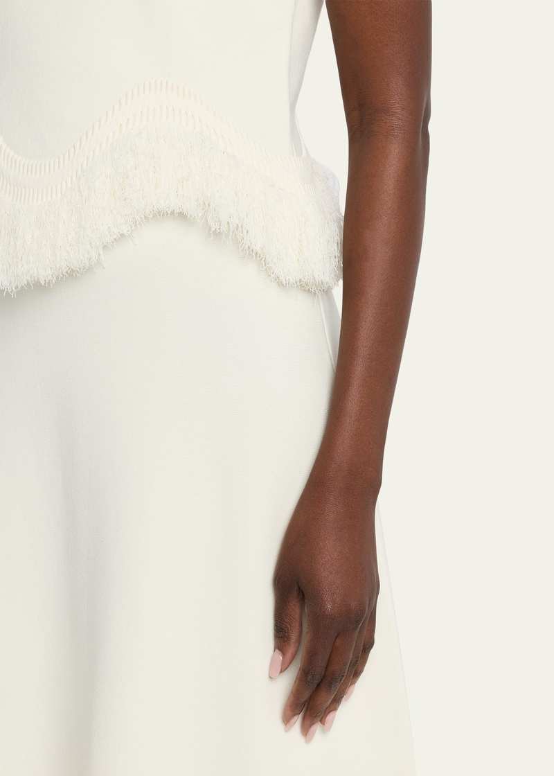 Ulla Johnson Koa Knit Fringe Top - Cowrie