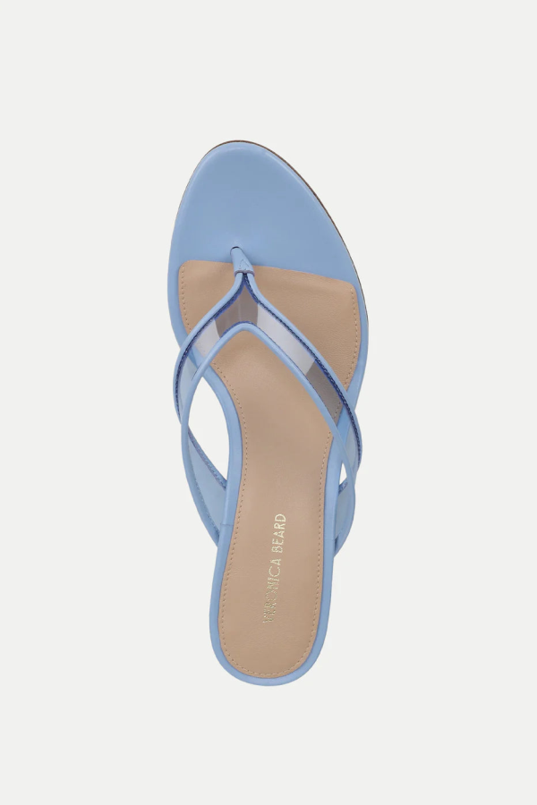 Veronica Beard Clea Wedge Sandal - Blue Jay