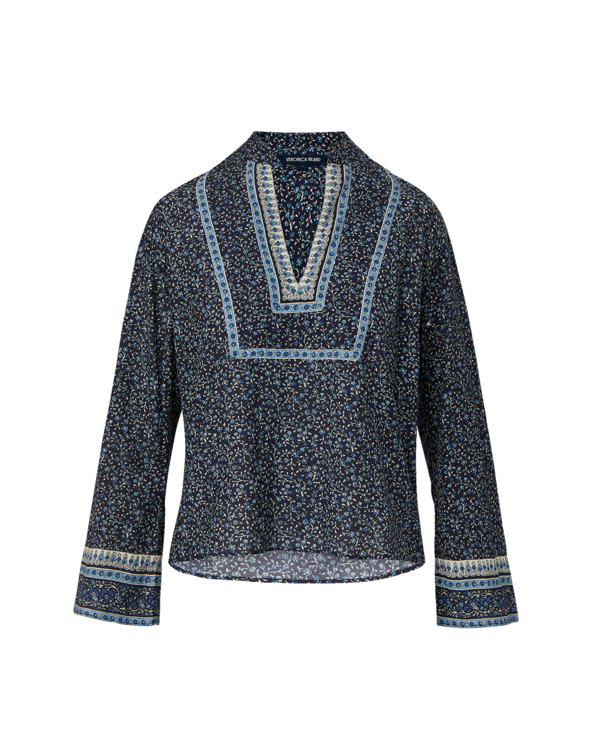 Veronica Beard Cyra Tunic Top - Navy Multi - Image 5 of 5