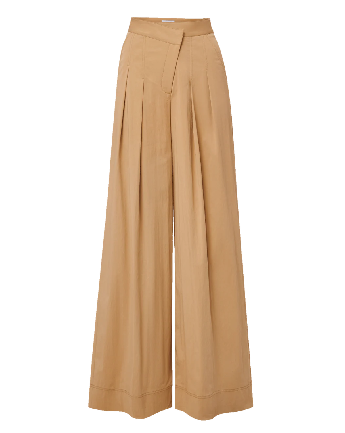 Veronica Beard Heron Crossover Waistband Pants - Khaki - Image 3 of 3