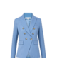 Veronica Beard Miller Pinstripe Dickey Jacket - Blue Jay/Dove White - Thumbnail 5