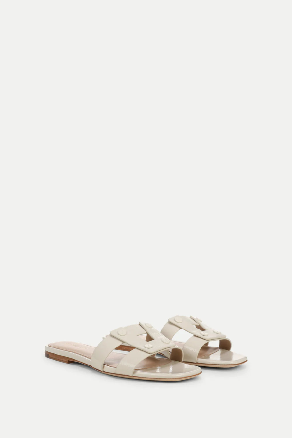 Veronica Beard Via Slide Sandal - Ecru