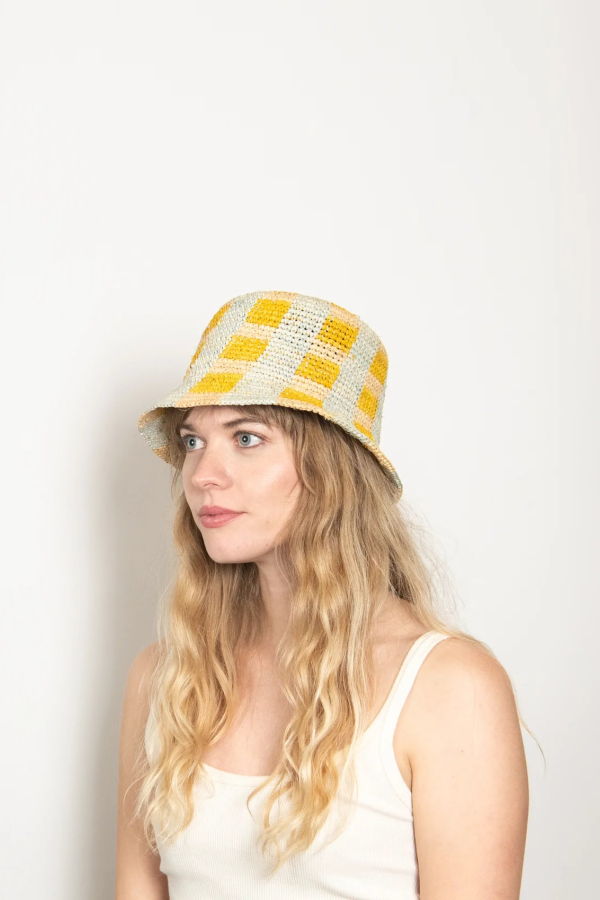 WYETH Chrissy Raffia Bucket Hat