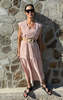 Two Terracotta Stripe Drop Waist Dress - Thumbnail 5