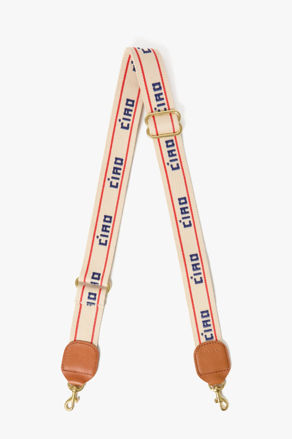 Clare V. Adjustable Crossbody Strap Ciao w/ Double Stripe Bag Strap
