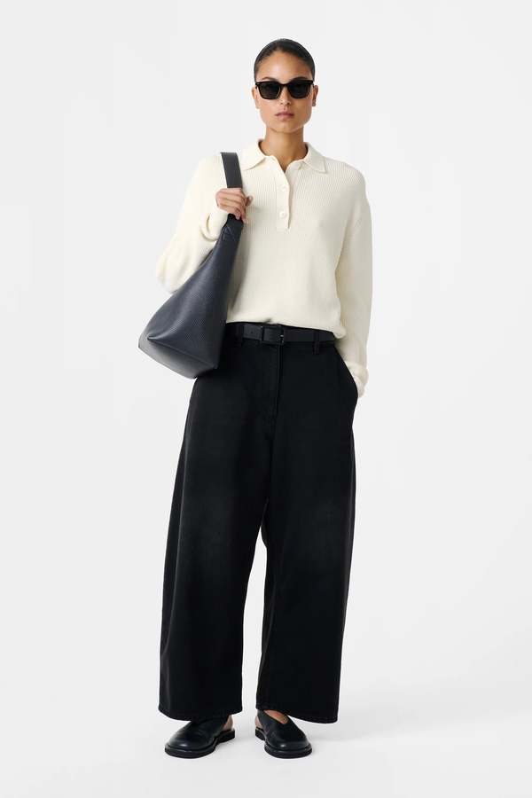 Studio Nicholson Chalco Wide Crop Denim Pant