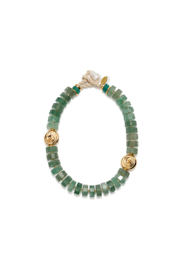 Lizzie Fortunato Nautilus Collar Necklace - Green