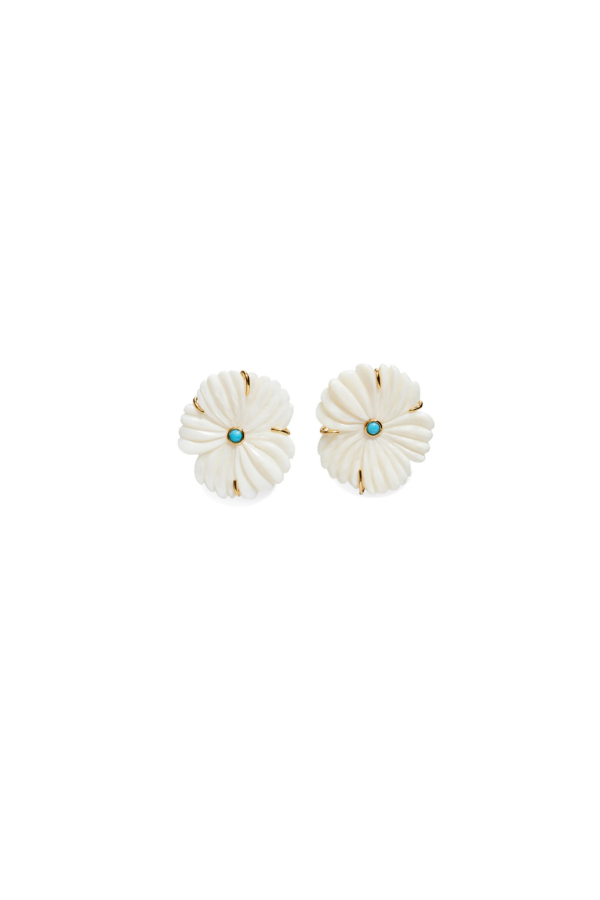 Lizzie Fortunato New Bloom Stud Earrings - Pearl