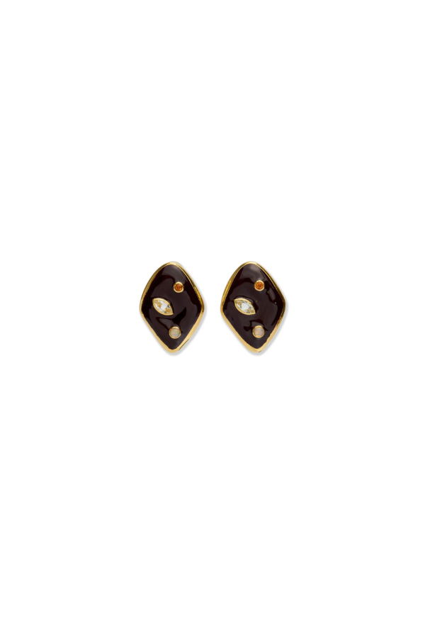 Lizzie Fortunato Nico Dot Earrings - Brown