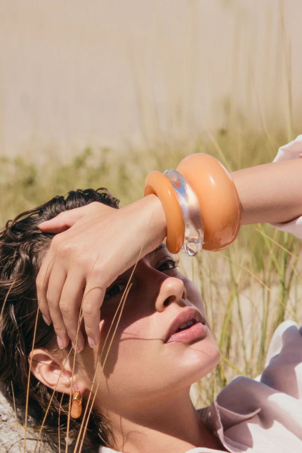 Lizzie Fortunato Ridge Cuff Bracelet - Tangerine