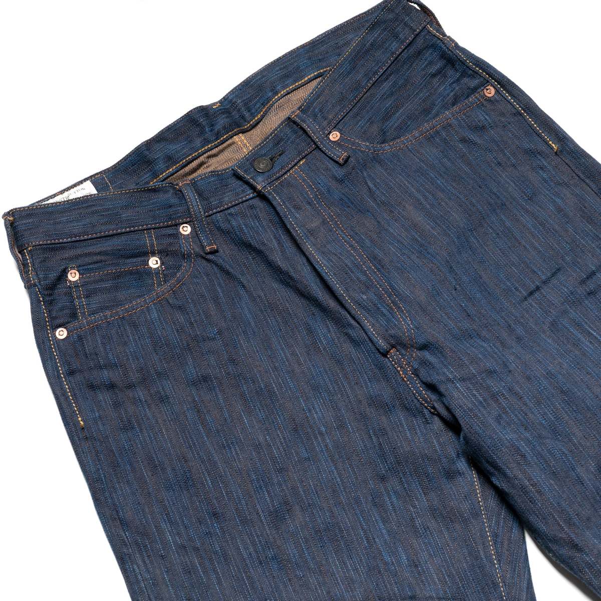 Studio D'Artisan D1905S "Awa Sho-ai Kakishibu" 15oz Natural Indigo Kakishibu Selvedge Denim Regular Straight Jeans - Image 4 of 17
