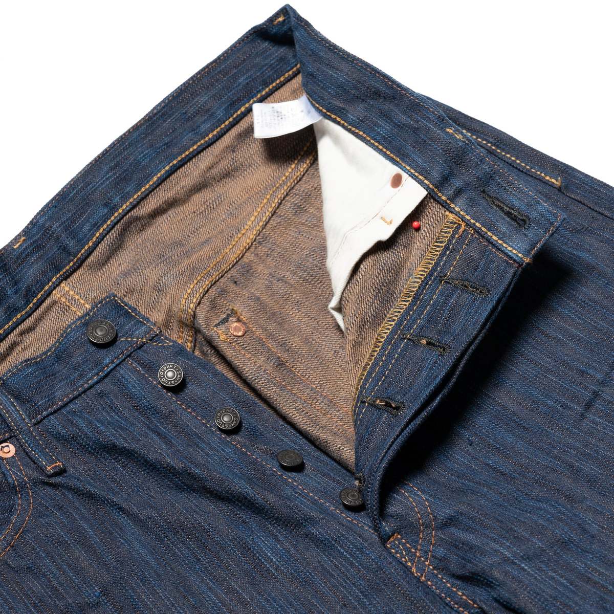 Studio D'Artisan D1905S "Awa Sho-ai Kakishibu" 15oz Natural Indigo Kakishibu Selvedge Denim Regular Straight Jeans - Image 8 of 17