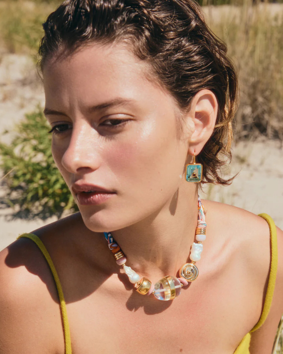 Lizzie Fortunato Tile Earrings - Poolside - Image 2 of 2