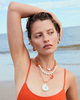 Lizzie Fortunato Zellige Hoops - Peach Aventurine - Thumbnail 3