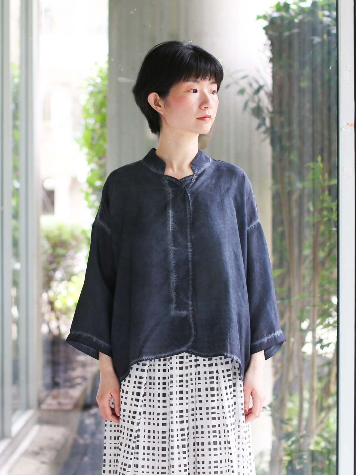 Aequamente Cold-Dye Silk Pullover Dress - Image 1 of 6