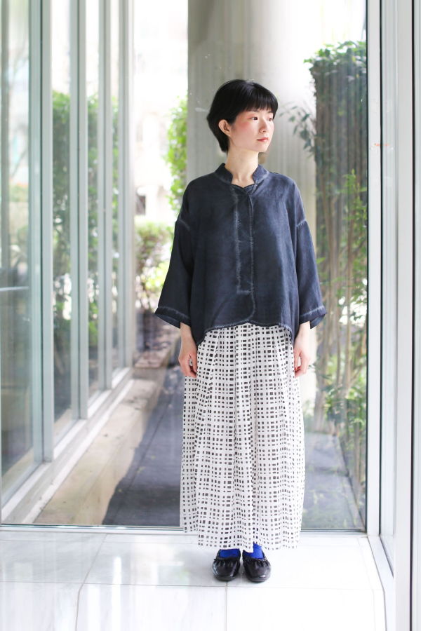 Aequamente Cold-Dye Silk Pullover Dress