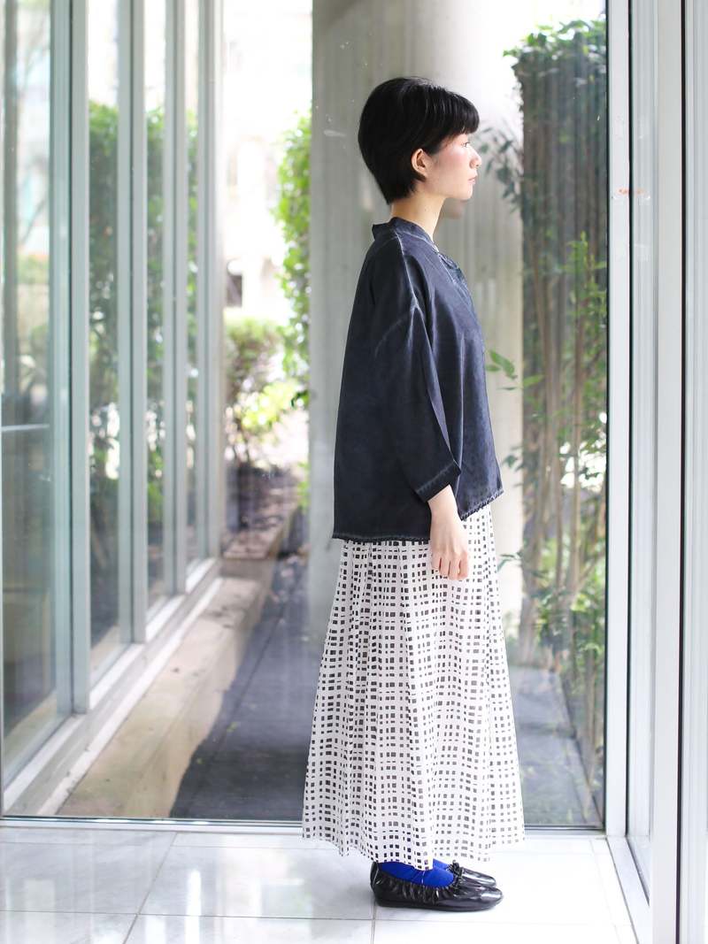 Aequamente Cold-Dye Silk Pullover Dress