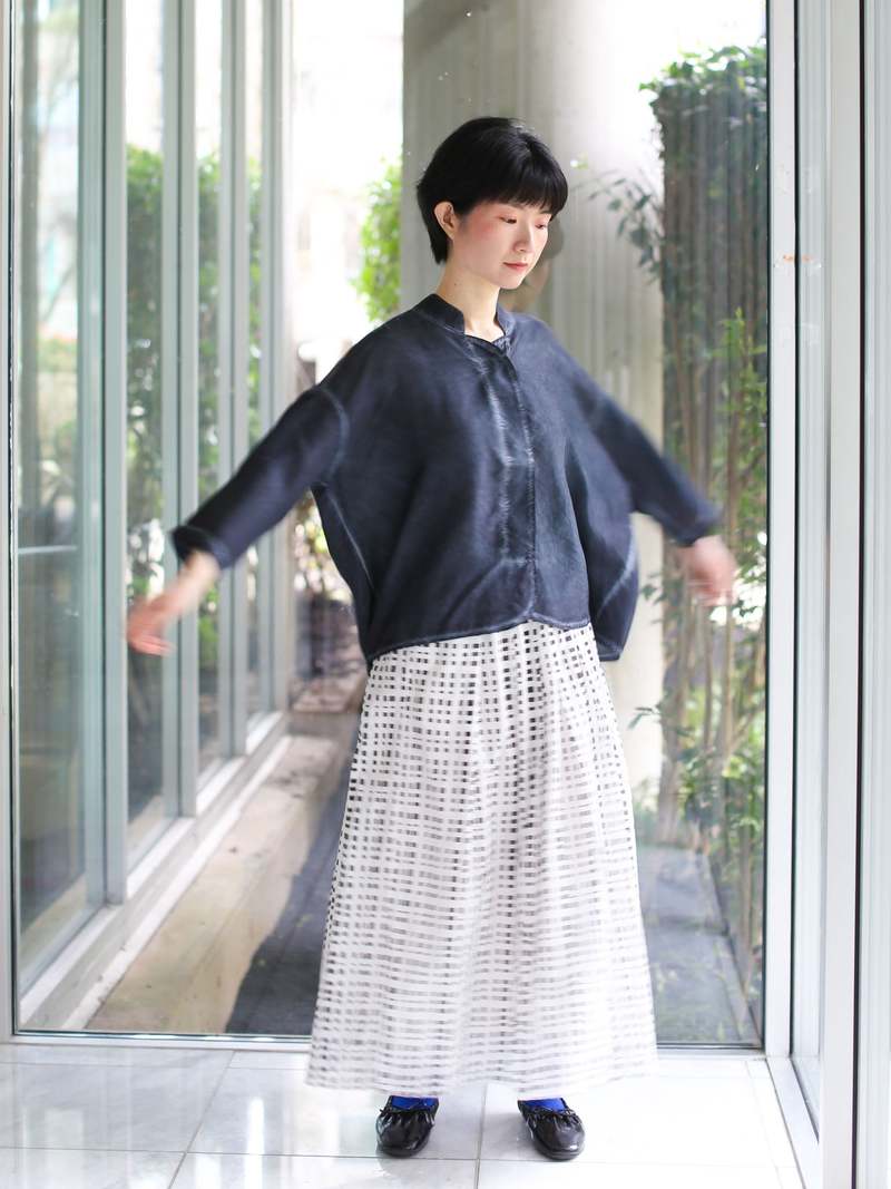 Aequamente Cold-Dye Silk Pullover Dress