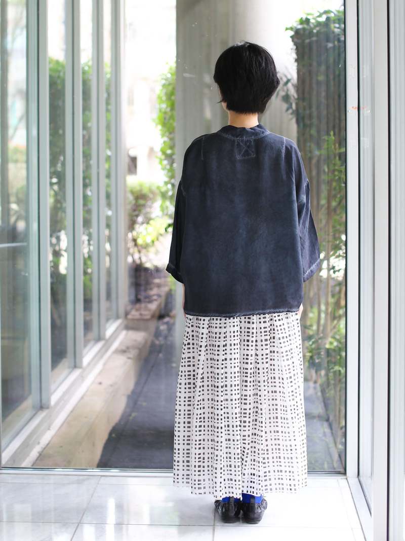 Aequamente Cold-Dye Silk Pullover Dress