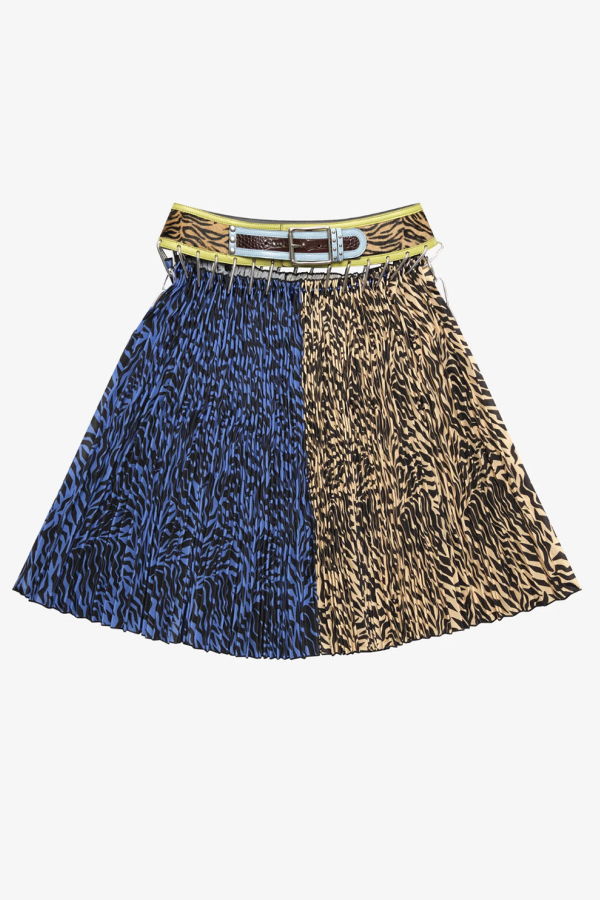 Chopova Lowena Totally Tiger Knee Carabiner Skirt