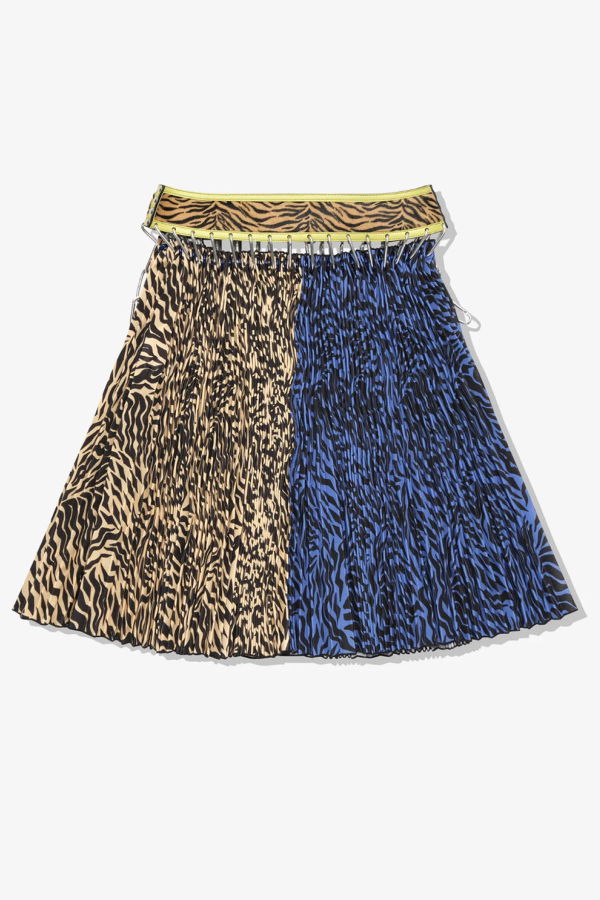 Chopova Lowena Totally Tiger Knee Carabiner Skirt