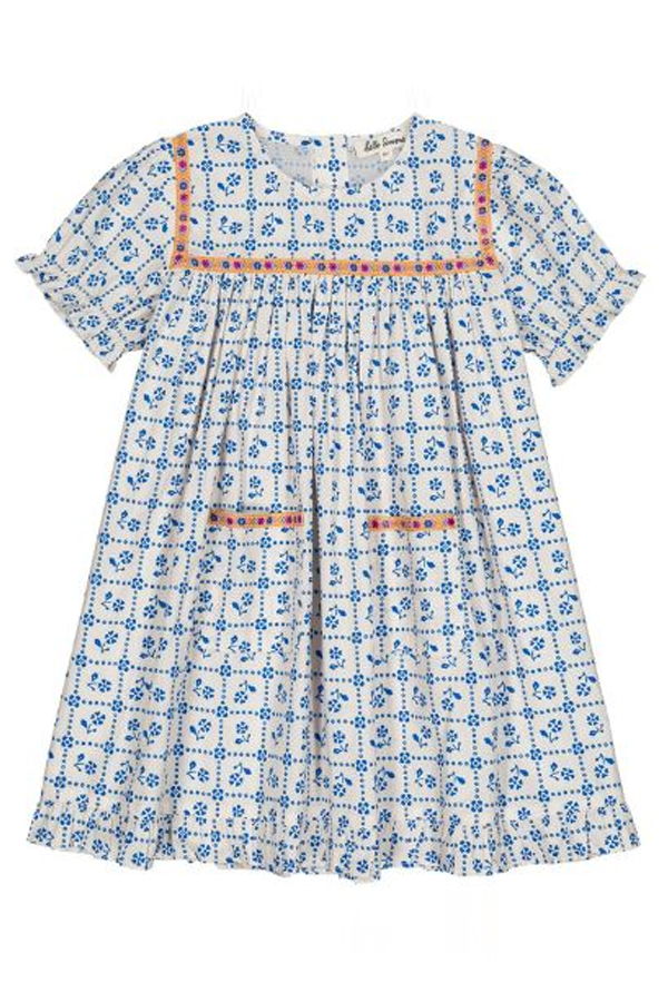 KIDS HELLO SIMONE Louisette Dress - Fayence