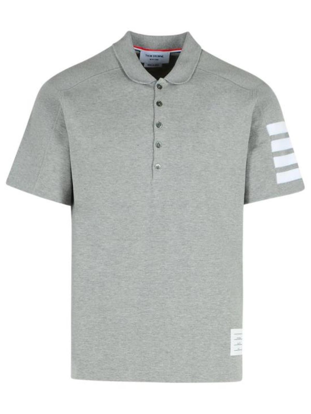 thom browne MJP192A07323055 Polo Shirt - Light Gray - Image 1 of 3